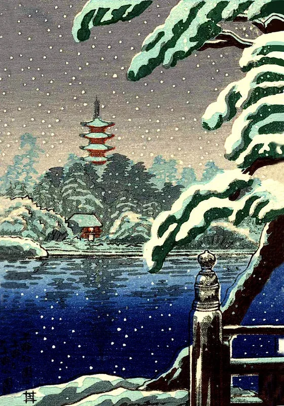 Winter Scene, Japanese Art