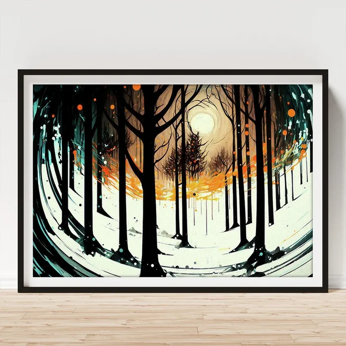 Winter Storm Abstract Art Print