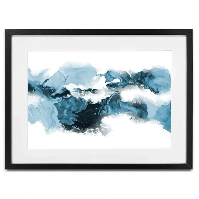 Wispy Blue Framed Art Print