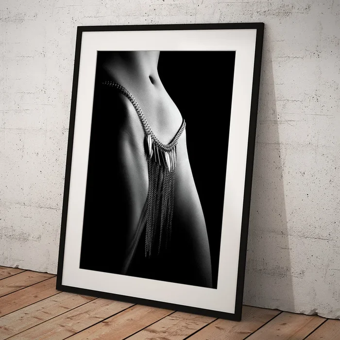 Woman close-up chain panty Art Print