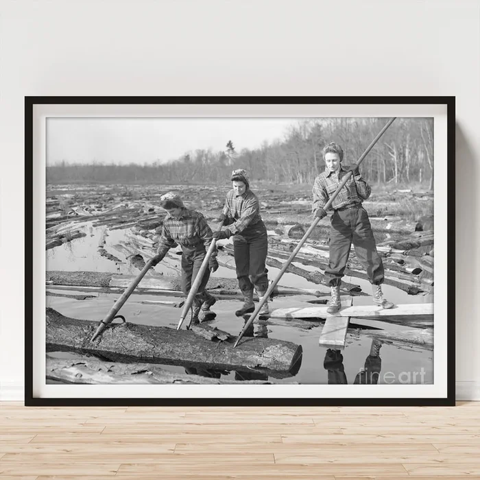 Working At The Sawmill Art Print