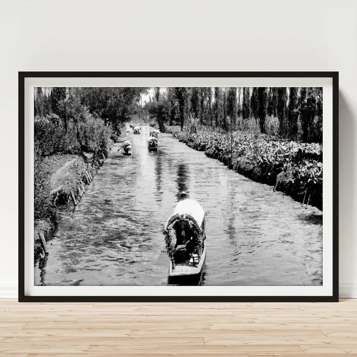 Xochimilco Mexico – floating gardens and canal – c 1931 Art Print