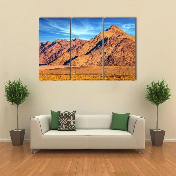 Yellow Mountains of Namib Desert Canvas Wall Art