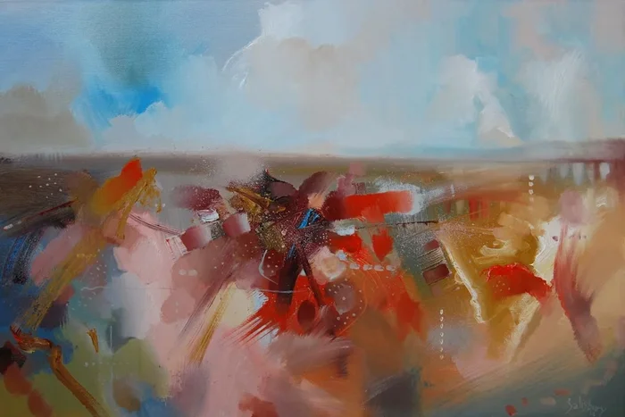 Yesterday, its thoughts and desires (2017) Oil painting by Trevor Salisbury