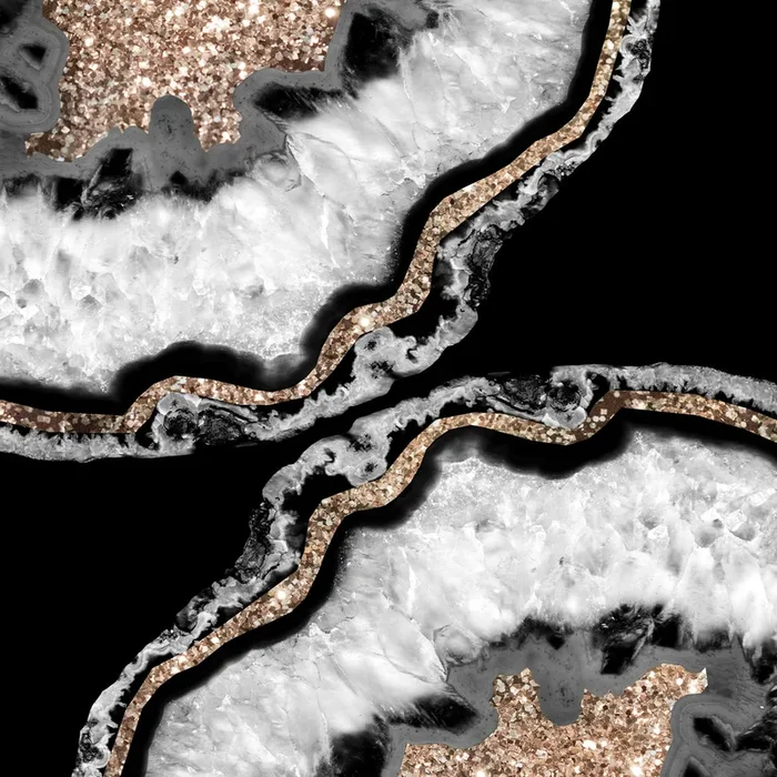 Yin Yang Agate Glitter Glam #8 #gem #decor #art