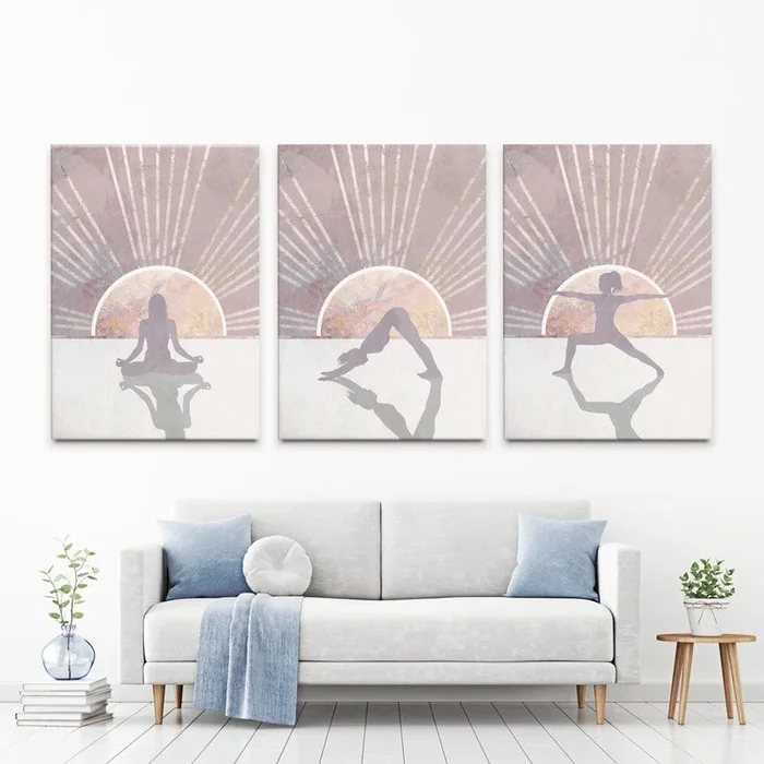 Yoga Boho Trio Canvas Print