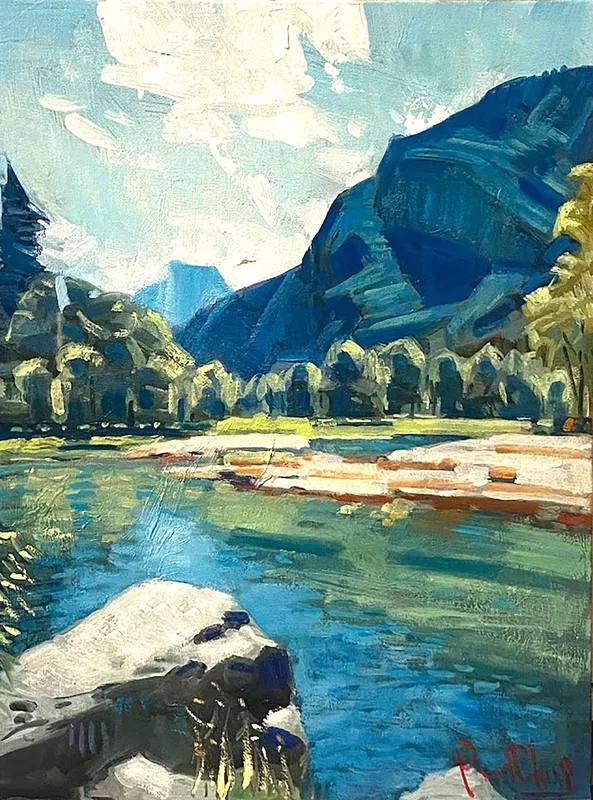 Yosemite NP #2 (2023) Oil painting by Paul Cheng