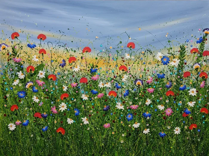 You Light The Skies Above Me (2023) Acrylic painting by Lucy Moore