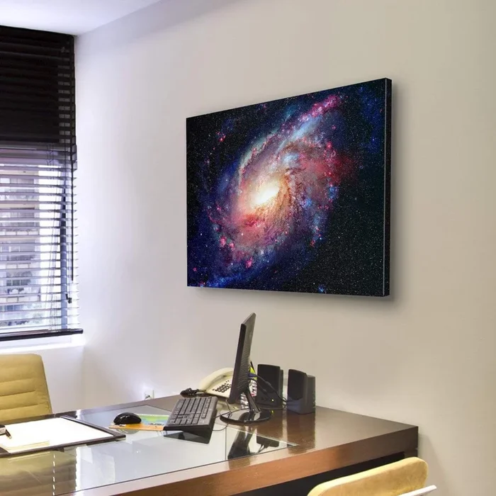Young Galaxy in Deep Space Canvas Wall Art