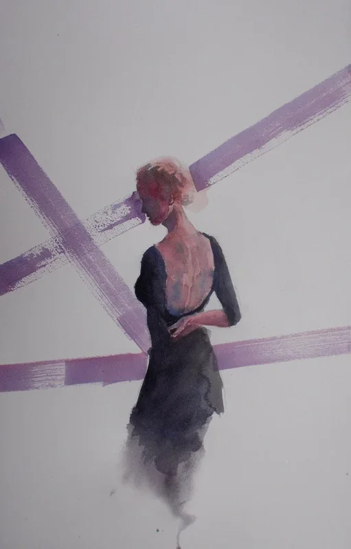 young girl 57 (2022) Watercolour by Giorgio Gosti