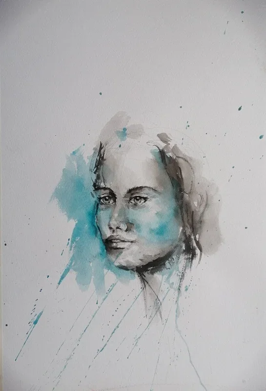 young girl 88 (2023) Watercolour by Giorgio Gosti