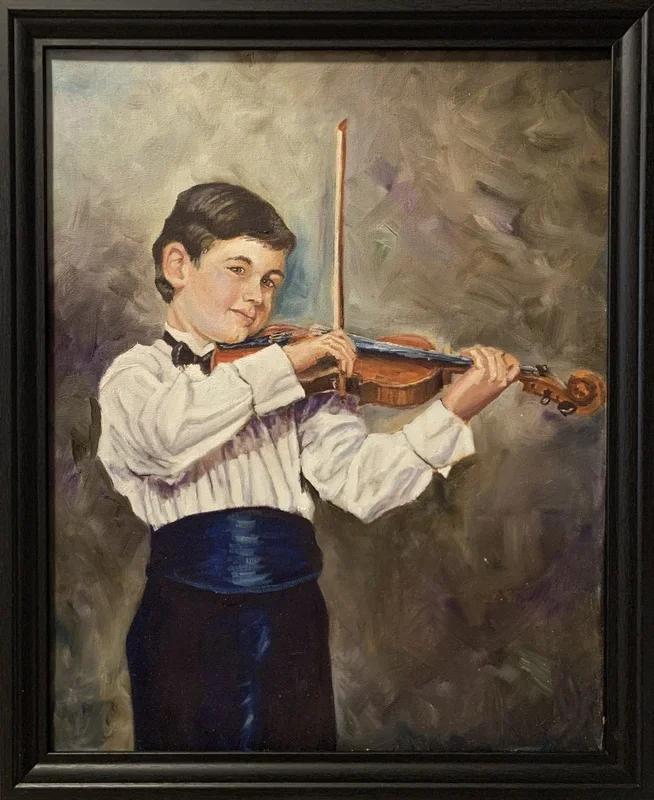 Young violinist (2021) Oil painting by Vita Schagen