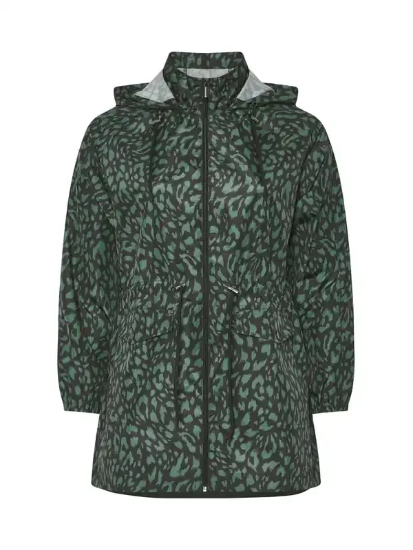 Yours Curve Green Lightweight Parka