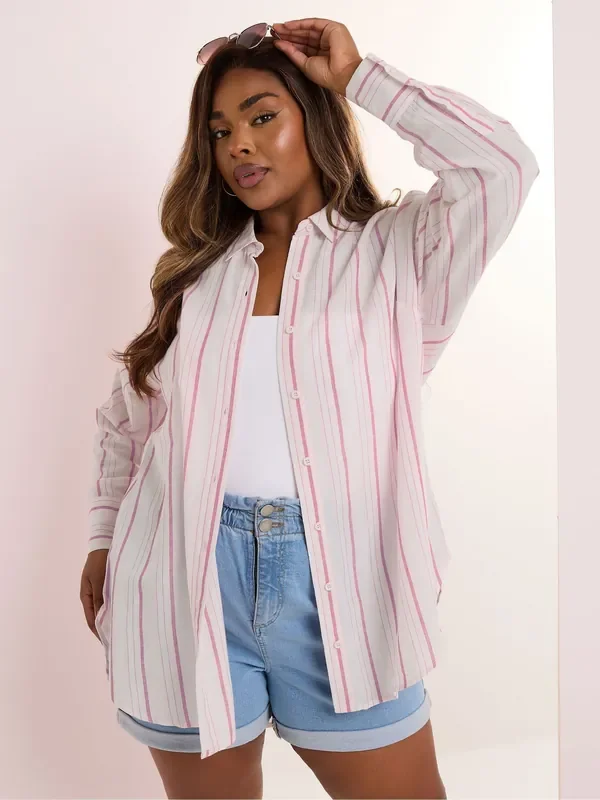 Yours Curve Pink Long Sleeve Shirt