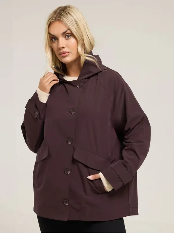 Yours Curve Red Raglan Jacket