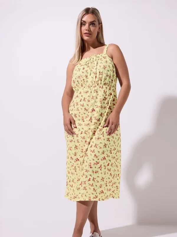 Yours Curve Yellow Limited Midaxi Dress