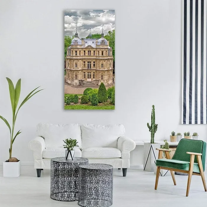 Yvelines Castle In France Vertical Canvas Wall Art