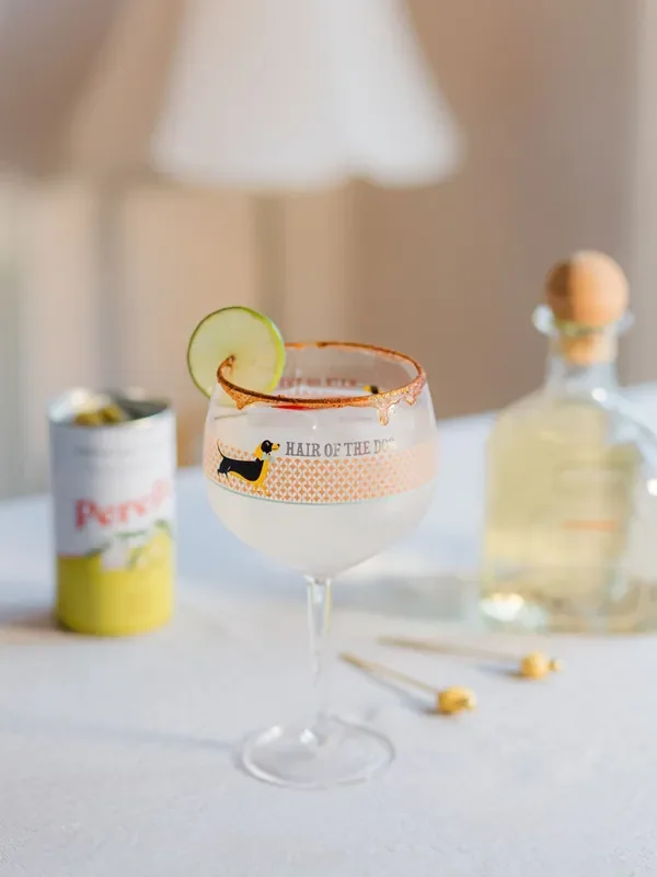 Yvonne Ellen Set of 2 Clear Gin Sausage Doggie Glasses