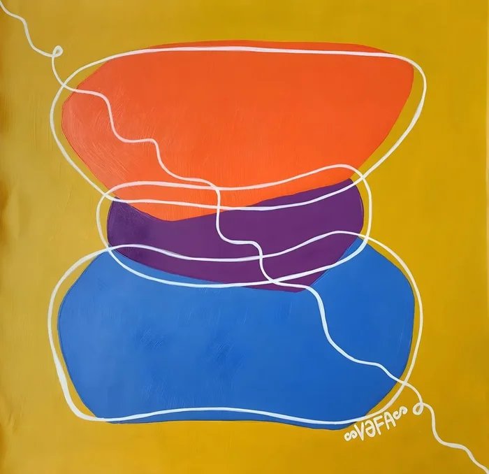 Zen Minimalism. Colorful Zen Harmony (2024) Acrylic painting by Vafa Majidli