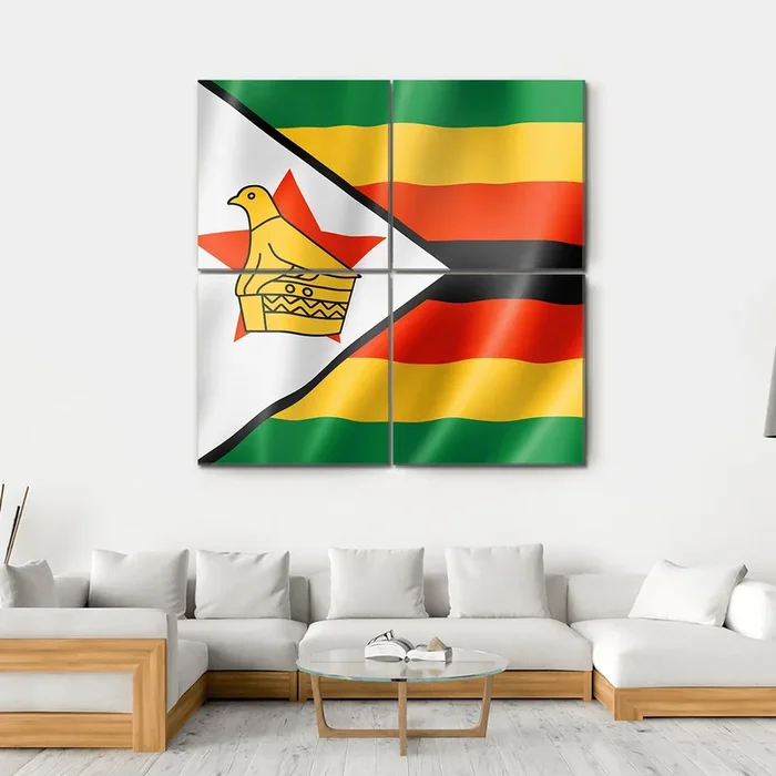 Zimbabwe Flag Canvas Wall Art