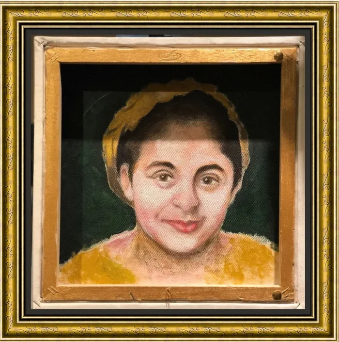 Zoha Beigh’s portrait (2018) Acrylic painting by Shabs Beigh
