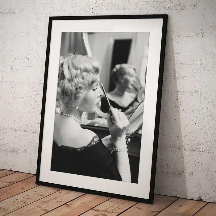 Zsa Zsa Gabor Applying Makeup Art Print