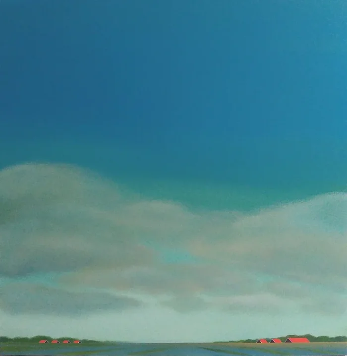 Zuid-Beveland (Dutch polder) (2020) Acrylic painting by Nelly van Nieuwenhuijzen