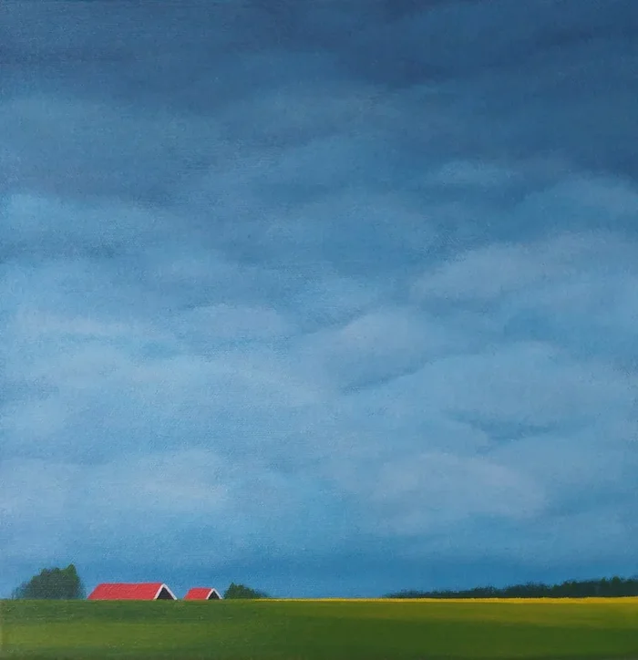 Zuid-Beveland (February) (2022) Acrylic painting by Nelly van Nieuwenhuijzen